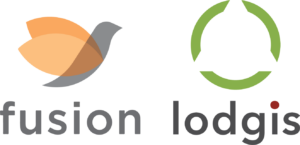 Fusion and Lodgis logos